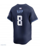 Men's Chicago Cubs Ian Happ Nike Navy City Connect Limited Player Jersey