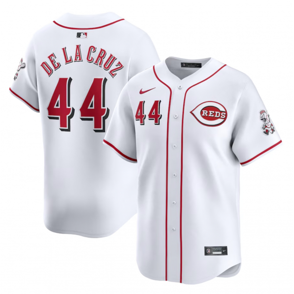 Youth Cincinnati Reds Elly De La Cruz Nike White Home Limited Player Jersey