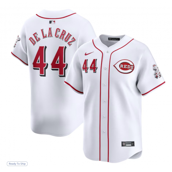 Men's Cincinnati Reds Elly De La Cruz Nike White Home Limited Player Jersey