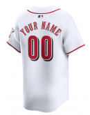 Men's Cincinnati Reds Nike White Home Limited Custom Jersey Men's Cincinnati Reds Nike White Home Limited Custom Jersey