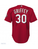Youth Cincinnati Reds Ken Griffey Jr. Mitchell & Ness Red Cooperstown Collection Mesh Batting Practice Jersey