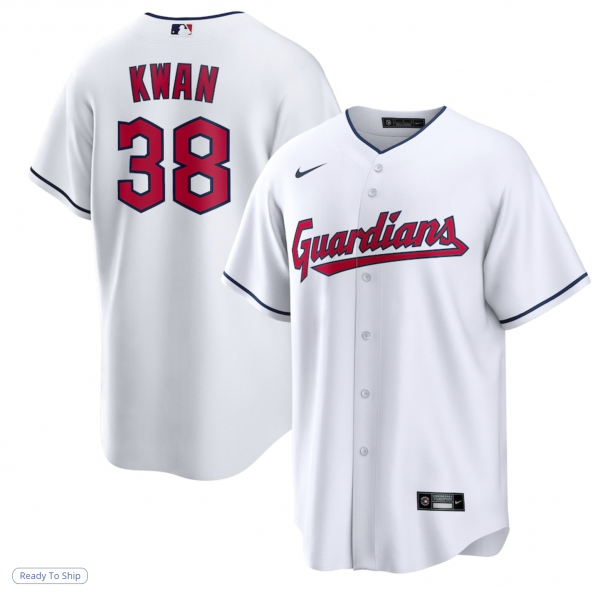 Men's Cleveland Guardians Steven Kwan Nike White Home Replica Jersey