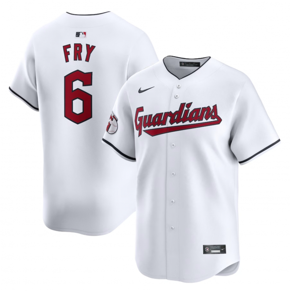Men's Cleveland Guardians David Fry Nike White Home Limited Player Jersey
