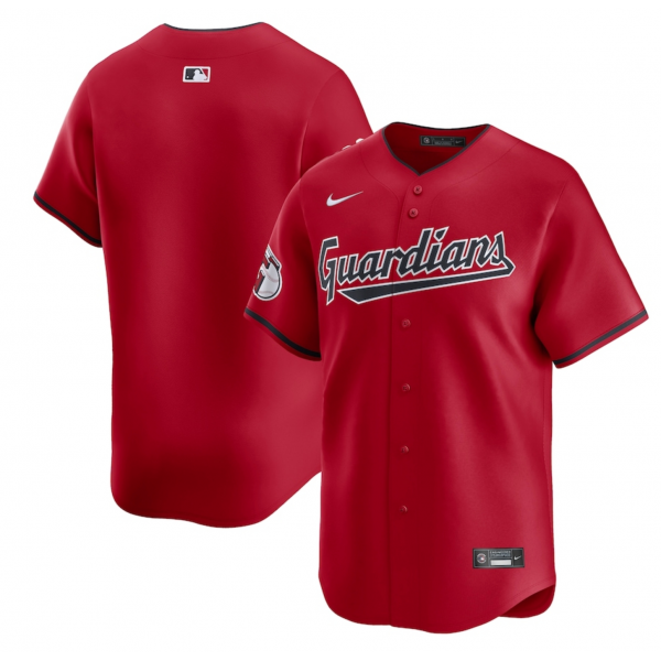 Men's Cleveland Guardians Nike Red Alternate Limited Jersey Men's Cleveland Guardians Nike Red Alternate Limited Jersey