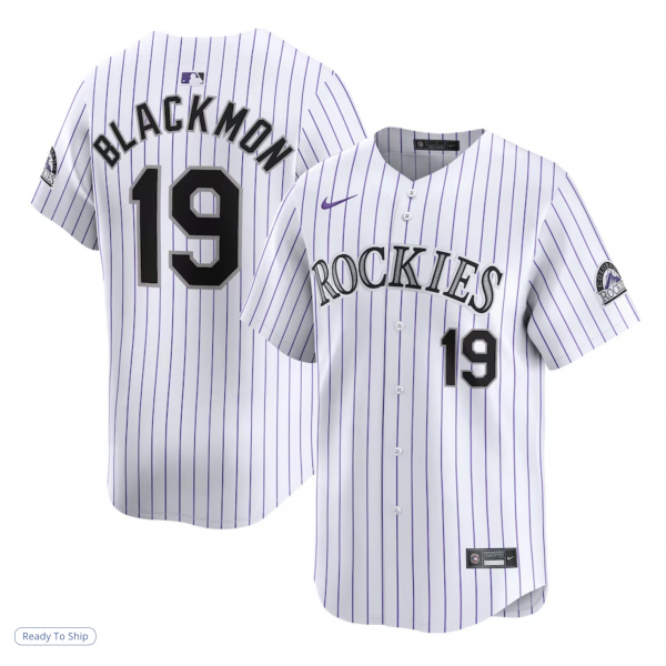 Men's Colorado Rockies Charlie Blackmon Nike White Home Limited Player Jersey