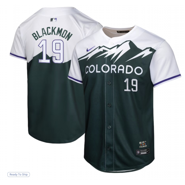 Youth Colorado Rockies Charlie Blackmon Nike Green City Connect Limited Player Jersey