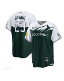 Men's Colorado Rockies Kris Bryant Nike Green City Connect Replica Player Jersey