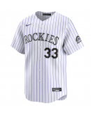 Men's Colorado Rockies Larry Walker Nike White Home Limited Player Jersey