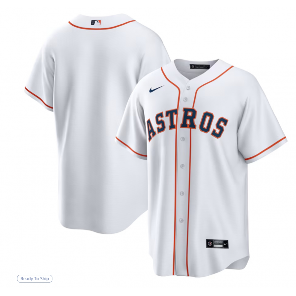 Men's Houston Astros Nike White Home Replica Team Jersey