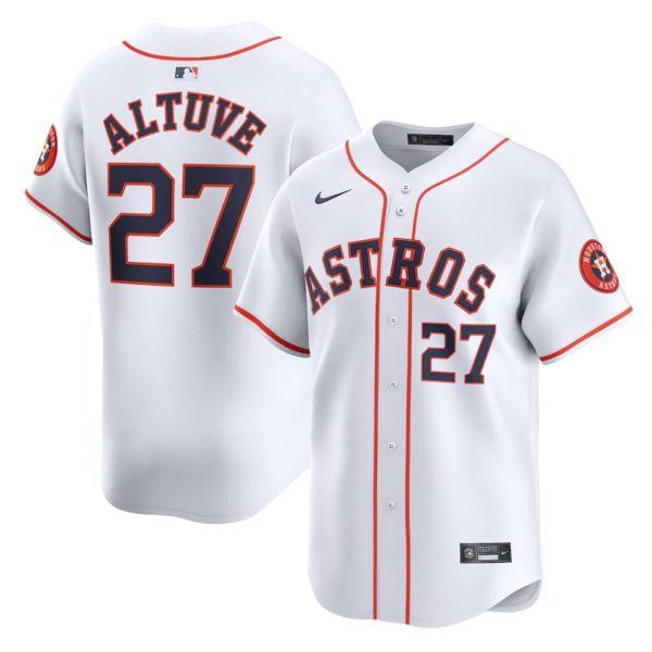 Youth Houston Astros Jose Altuve Nike White Home Limited Player Jersey