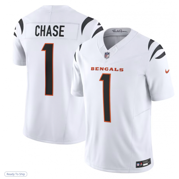 Men's Cincinnati Bengals Ja'Marr Chase Nike White Limited Jersey