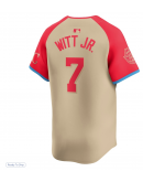 Men's American League Bobby Witt Jr. Nike Cream 2024 MLB All-Star Game Limited Player Jersey