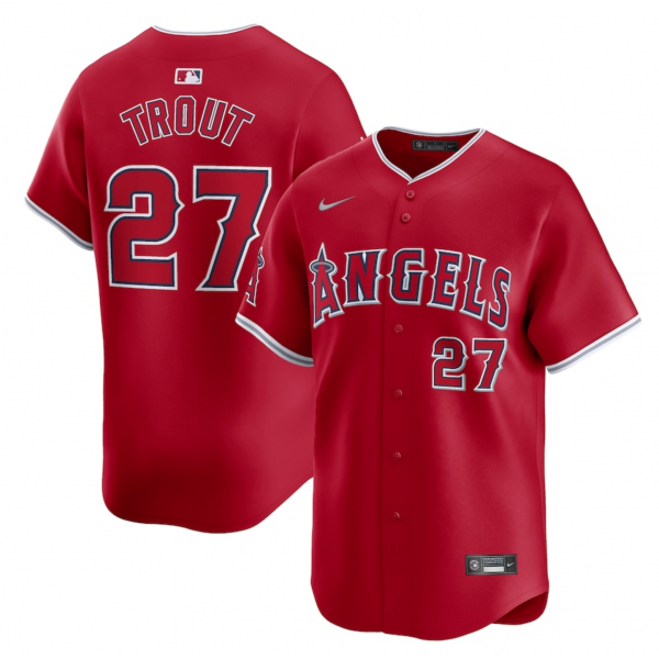Men's Los Angeles Angels Mike Trout Nike Red Alternate Limited Player Jersey