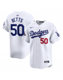 Men's Los Angeles Dodgers Mookie Betts Nike White 2024 World Series Champions Home Limited Player Jersey Men's Los Angeles Dodgers Mookie Betts Nike White 2024 World Series Champions Home Limited Player Jersey