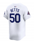 Men's Los Angeles Dodgers Mookie Betts Nike White 2024 World Series Champions Home Limited Player Jersey Men's Los Angeles Dodgers Mookie Betts Nike White 2024 World Series Champions Home Limited Player Jersey