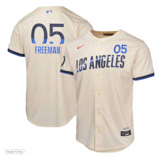 Youth Los Angeles Dodgers Freddie Freeman Nike Cream 2024 City Connect Limited Player Jersey