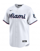 Men's Miami Marlins Nike White Home Limited Jersey