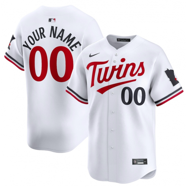 Youth Minnesota Twins Nike White Home Limited Custom Jersey