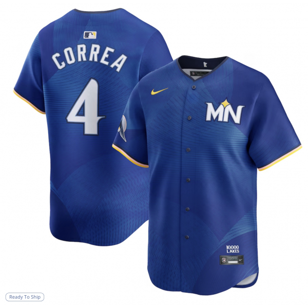 Men's Minnesota Twins Carlos Correa Nike Royal 2024 City Connect Limited Jersey