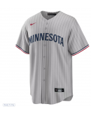 Men's Minnesota Twins Nike Gray Road Replica Team Jersey Men's Minnesota Twins Nike Gray Road Replica Team Jersey