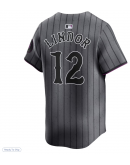 Men's New York Mets Francisco Lindor Nike Graphite 2024 City Connect Limited Player Jersey