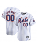 Men's New York Mets Nike White Home Limited Custom Jersey Men's New York Mets Nike White Home Limited Custom Jersey
