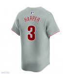 Men's Philadelphia Phillies Bryce Harper Nike Gray Away Limited Player Jersey