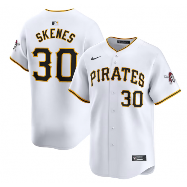 Men's Pittsburgh Pirates Paul Skenes Nike White Home Limited Player Jersey
