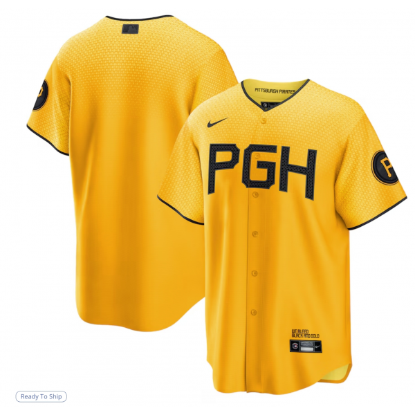 Men's Pittsburgh Pirates Nike Gold City Connect Replica Jersey