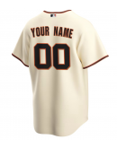 Men's San Francisco Giants Nike Cream Home Replica Custom Jersey