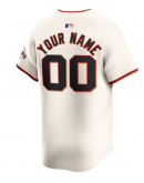 Youth San Francisco Giants Nike Cream Home Limited Custom Jersey