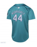 Youth Seattle Mariners Julio Rodríguez Nike Aqua Alternate Limited Player Jersey