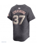 Men's Washington Nationals Stephen Strasburg Nike Charcoal City Connect Limited Player Jersey
