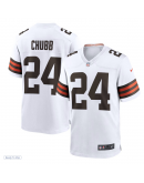 Men's Cleveland Browns Nick Chubb Nike White Game Jersey Men's Cleveland Browns Nick Chubb Nike White Game Jersey