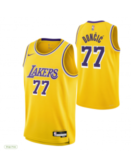 Unisex Los Angeles Lakers Luka Dončić Nike Gold Swingman Jersey - Icon Edition