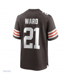 Men's Cleveland Browns Denzel Ward Nike Brown Game Jersey