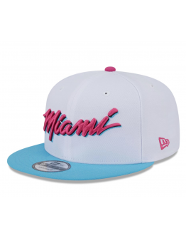 Men's Miami Heat New Era White 2024/25 City Edition Alternate 9FIFTY Snapback Hat