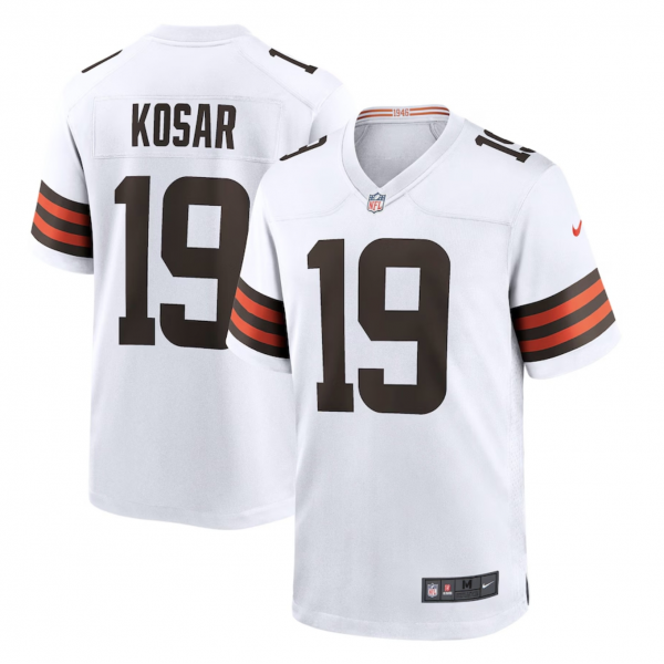 Men's Cleveland Browns Bernie Kosar Nike White Retired Player Game Jersey